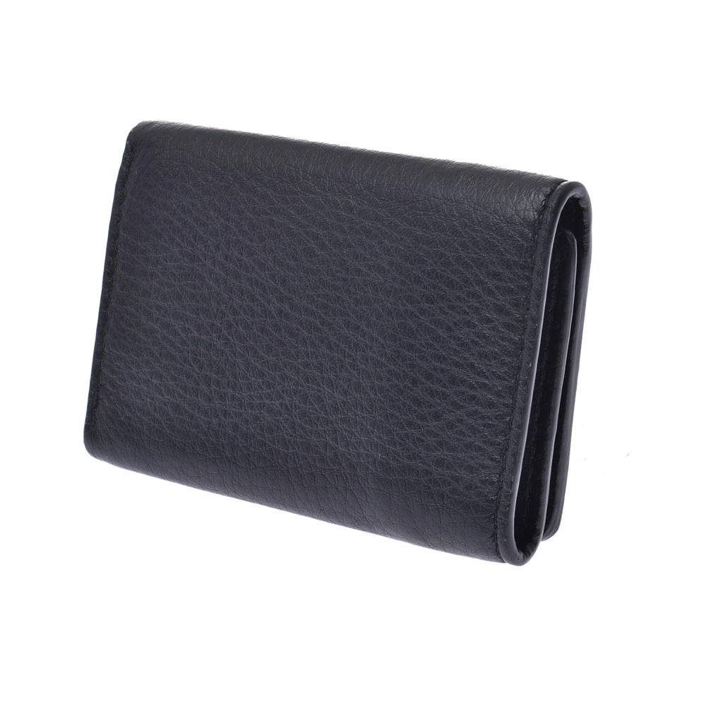 Balenciaga Black Wallet fold Tri Paper Leather